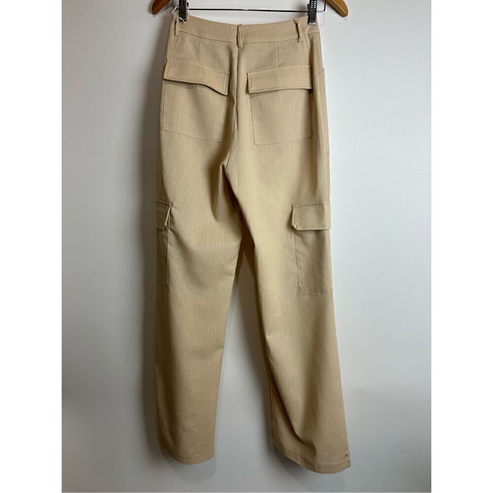 Tan Linen Cargo Pants - Picture 8 of 8